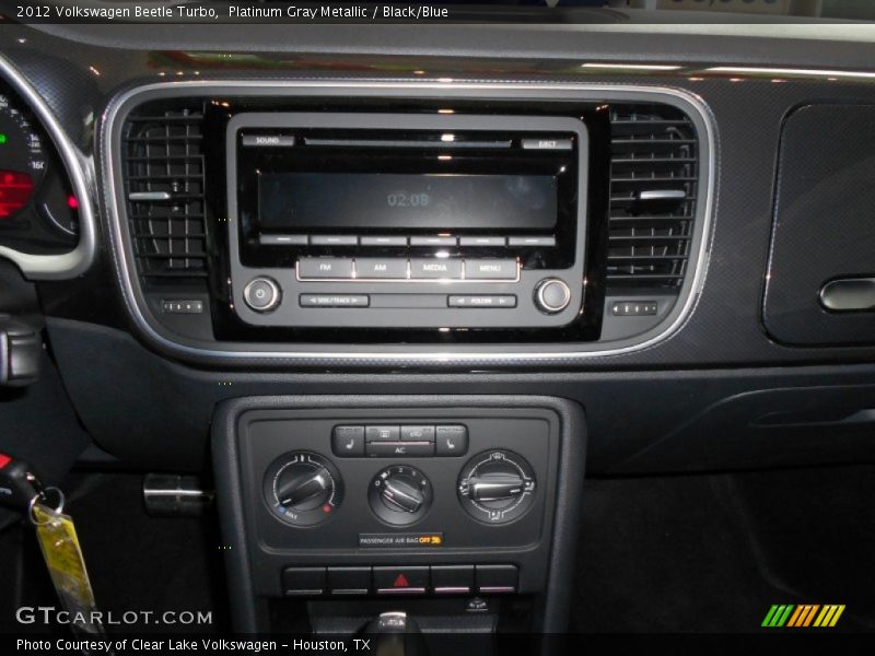 Platinum Gray Metallic / Black/Blue 2012 Volkswagen Beetle Turbo