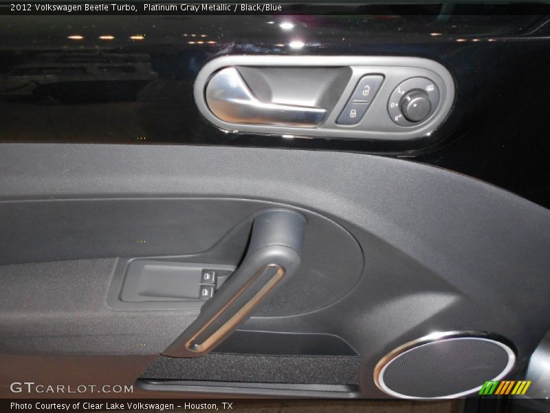 Platinum Gray Metallic / Black/Blue 2012 Volkswagen Beetle Turbo
