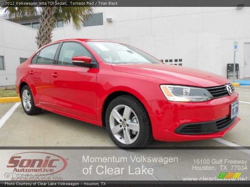 Tornado Red / Titan Black 2012 Volkswagen Jetta TDI Sedan