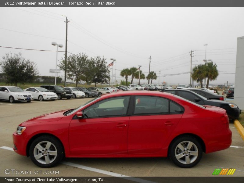 Tornado Red / Titan Black 2012 Volkswagen Jetta TDI Sedan