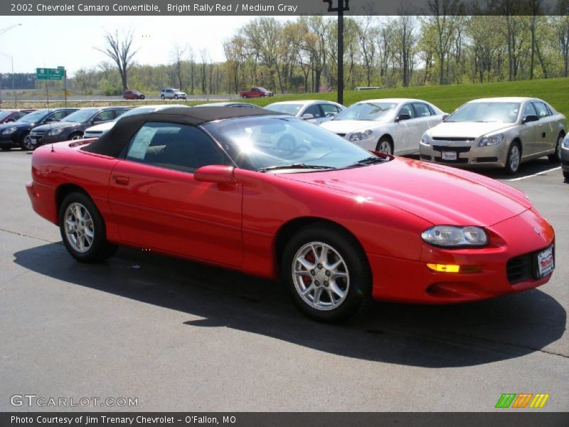 Bright Rally Red / Medium Gray 2002 Chevrolet Camaro Convertible