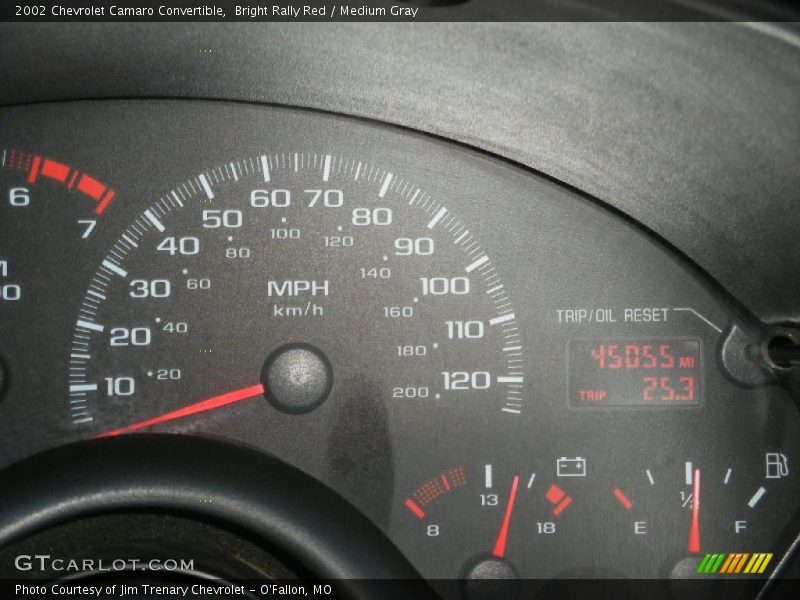 Bright Rally Red / Medium Gray 2002 Chevrolet Camaro Convertible