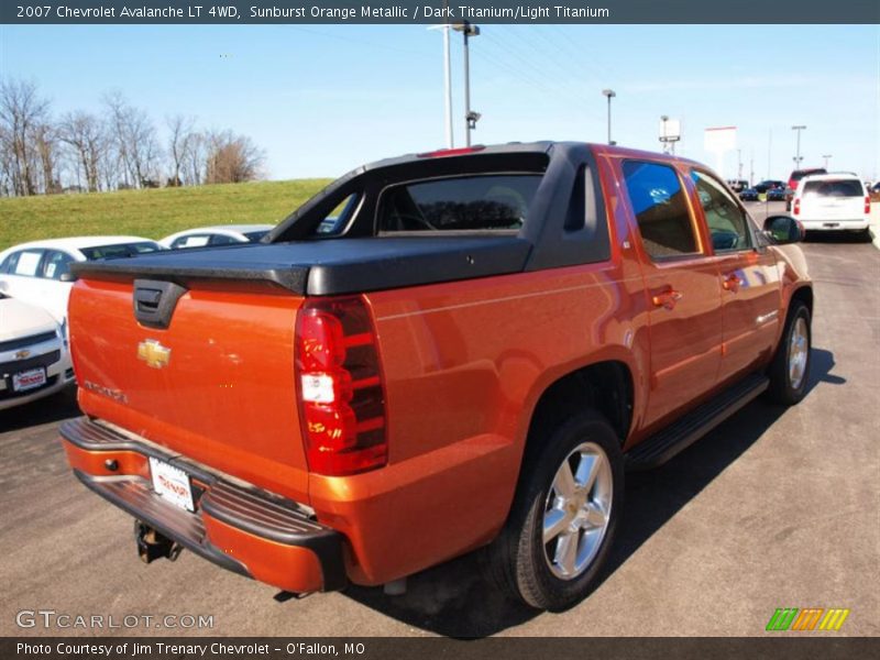 Sunburst Orange Metallic / Dark Titanium/Light Titanium 2007 Chevrolet Avalanche LT 4WD