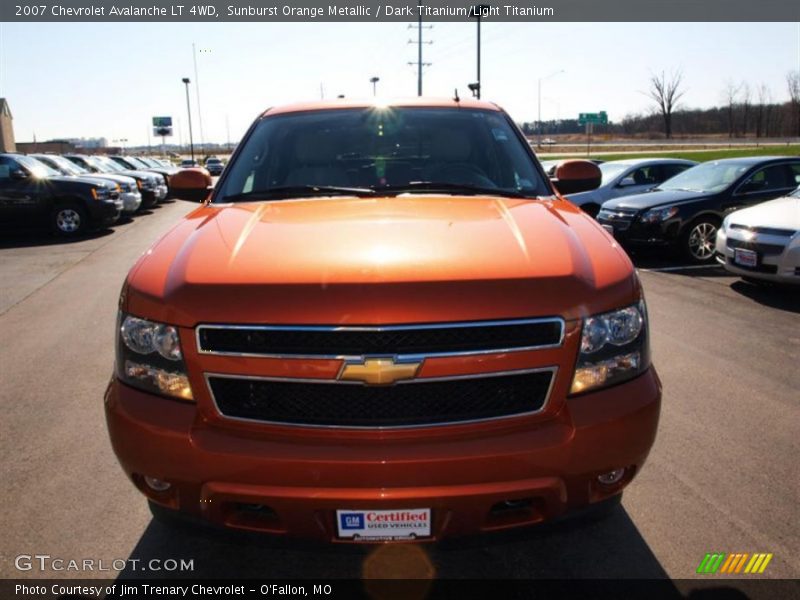 Sunburst Orange Metallic / Dark Titanium/Light Titanium 2007 Chevrolet Avalanche LT 4WD