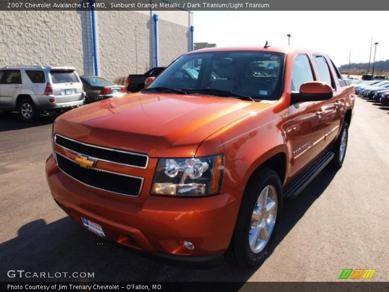 Sunburst Orange Metallic / Dark Titanium/Light Titanium 2007 Chevrolet Avalanche LT 4WD