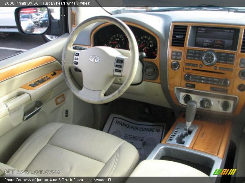 Tuscan Pearl White / Wheat 2008 Infiniti QX 56