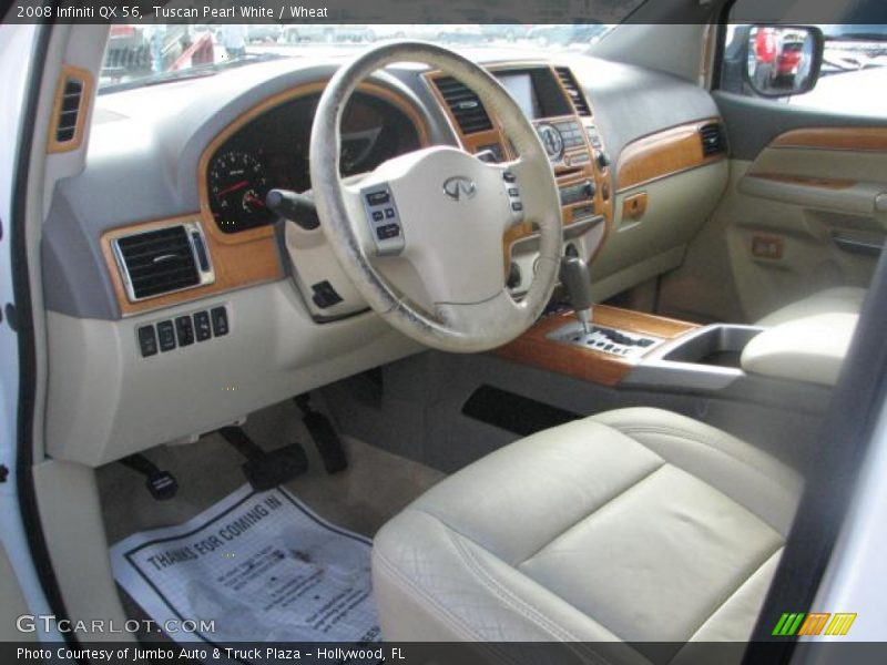 Tuscan Pearl White / Wheat 2008 Infiniti QX 56