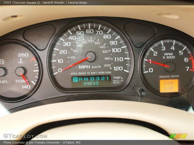 Sandrift Metallic / Neutral Beige 2003 Chevrolet Impala LS