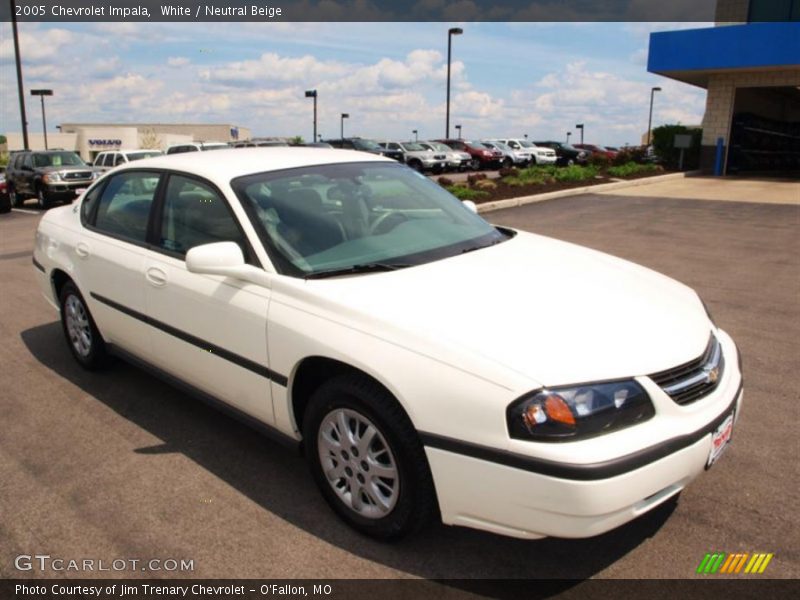 White / Neutral Beige 2005 Chevrolet Impala