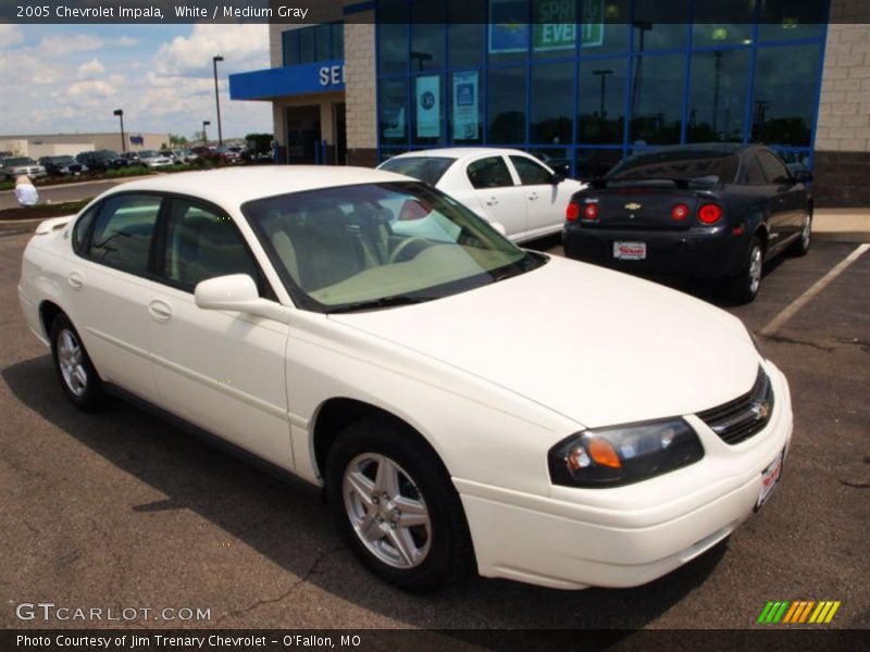 White / Medium Gray 2005 Chevrolet Impala