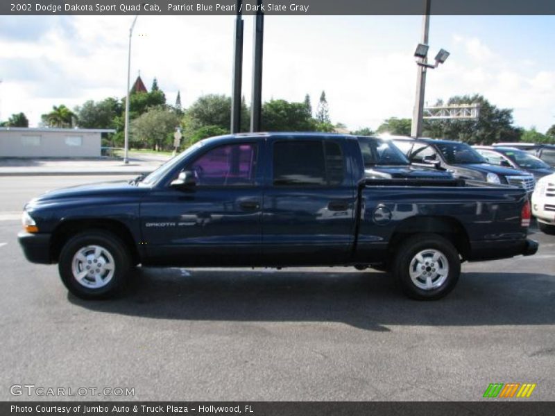 Patriot Blue Pearl / Dark Slate Gray 2002 Dodge Dakota Sport Quad Cab