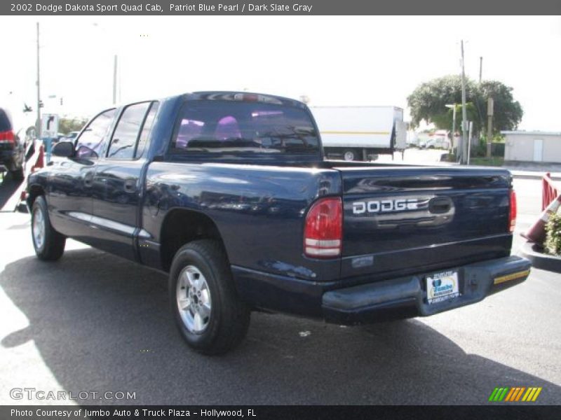 Patriot Blue Pearl / Dark Slate Gray 2002 Dodge Dakota Sport Quad Cab