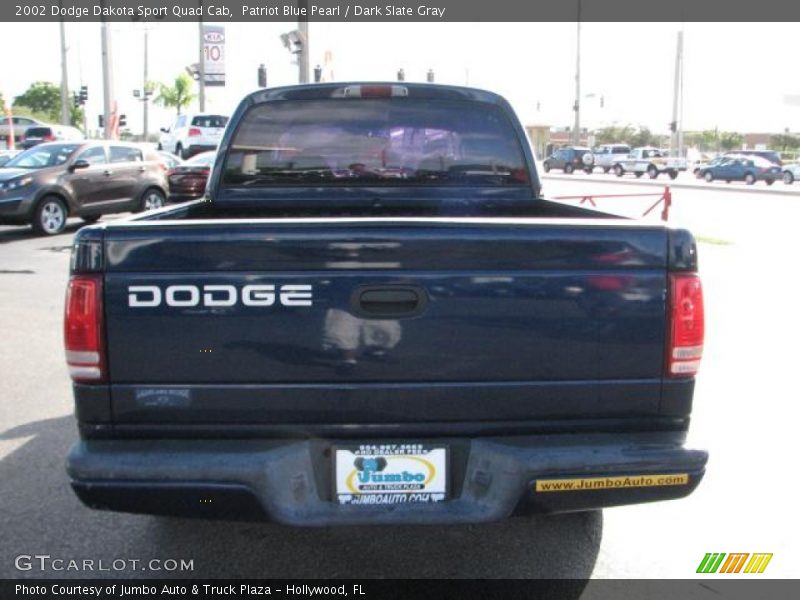 Patriot Blue Pearl / Dark Slate Gray 2002 Dodge Dakota Sport Quad Cab