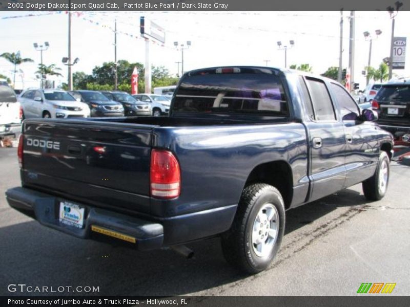 Patriot Blue Pearl / Dark Slate Gray 2002 Dodge Dakota Sport Quad Cab