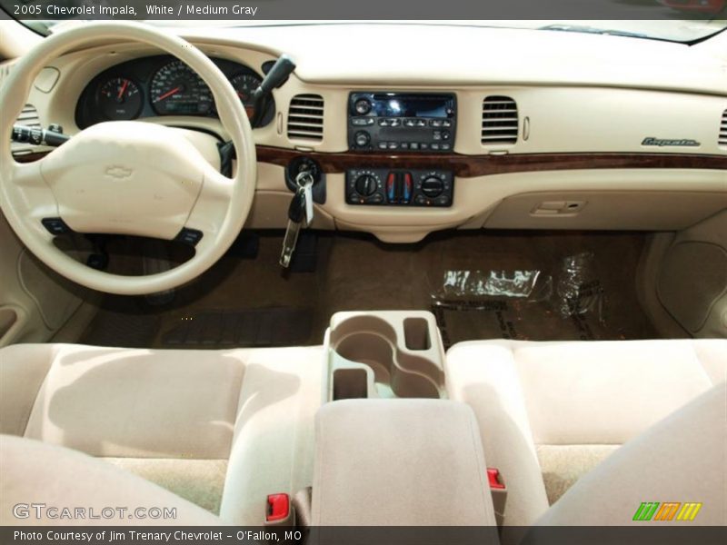 White / Medium Gray 2005 Chevrolet Impala