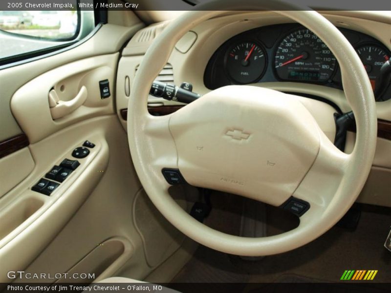 White / Medium Gray 2005 Chevrolet Impala