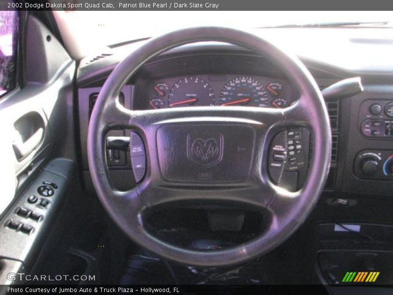 Patriot Blue Pearl / Dark Slate Gray 2002 Dodge Dakota Sport Quad Cab