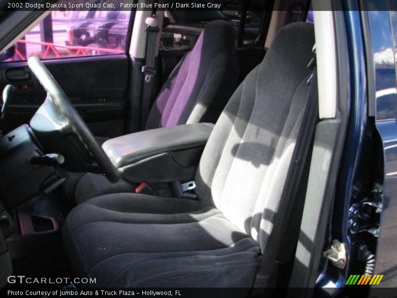 Patriot Blue Pearl / Dark Slate Gray 2002 Dodge Dakota Sport Quad Cab