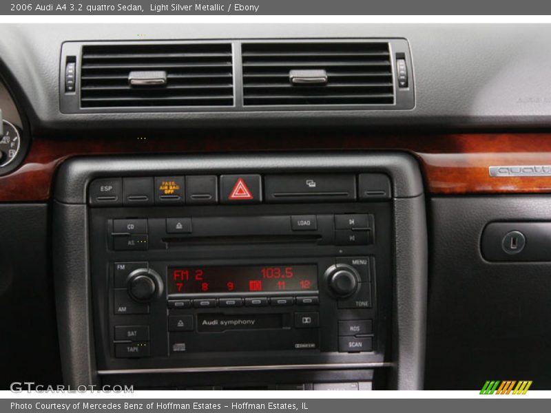 Light Silver Metallic / Ebony 2006 Audi A4 3.2 quattro Sedan