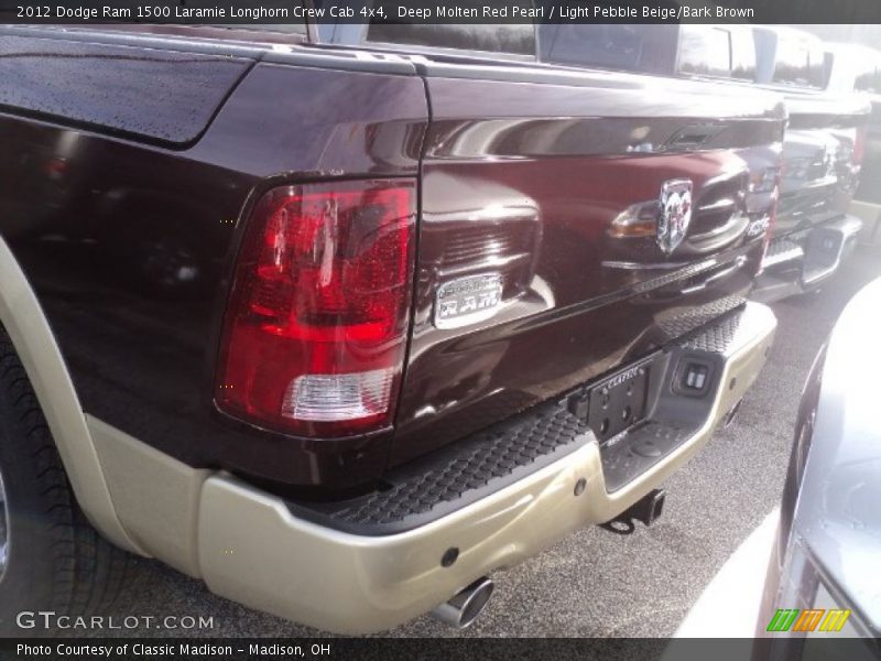 Deep Molten Red Pearl / Light Pebble Beige/Bark Brown 2012 Dodge Ram 1500 Laramie Longhorn Crew Cab 4x4