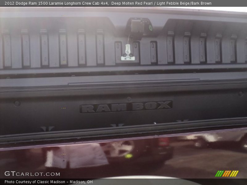 Deep Molten Red Pearl / Light Pebble Beige/Bark Brown 2012 Dodge Ram 1500 Laramie Longhorn Crew Cab 4x4