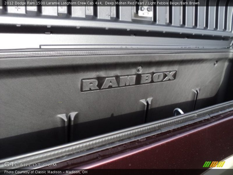 Deep Molten Red Pearl / Light Pebble Beige/Bark Brown 2012 Dodge Ram 1500 Laramie Longhorn Crew Cab 4x4