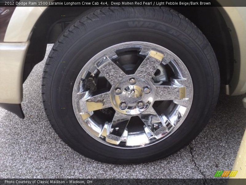 Deep Molten Red Pearl / Light Pebble Beige/Bark Brown 2012 Dodge Ram 1500 Laramie Longhorn Crew Cab 4x4