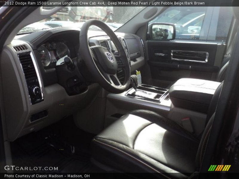 Deep Molten Red Pearl / Light Pebble Beige/Bark Brown 2012 Dodge Ram 1500 Laramie Longhorn Crew Cab 4x4