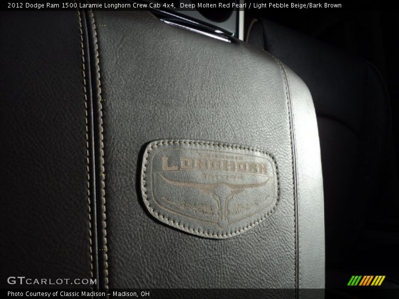 Deep Molten Red Pearl / Light Pebble Beige/Bark Brown 2012 Dodge Ram 1500 Laramie Longhorn Crew Cab 4x4