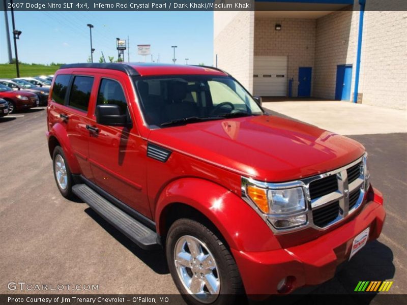 Inferno Red Crystal Pearl / Dark Khaki/Medium Khaki 2007 Dodge Nitro SLT 4x4