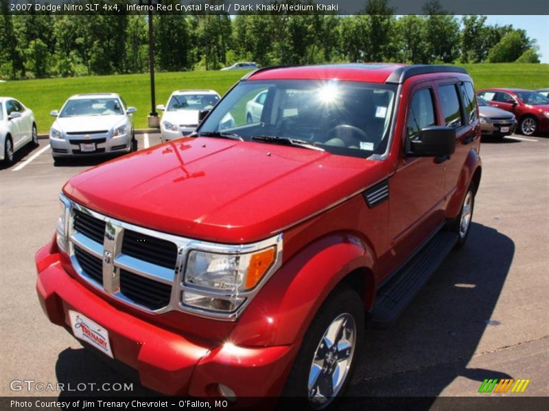 Inferno Red Crystal Pearl / Dark Khaki/Medium Khaki 2007 Dodge Nitro SLT 4x4