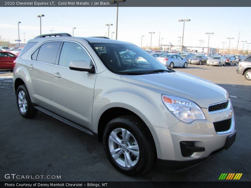 Gold Mist Metallic / Jet Black 2010 Chevrolet Equinox LT