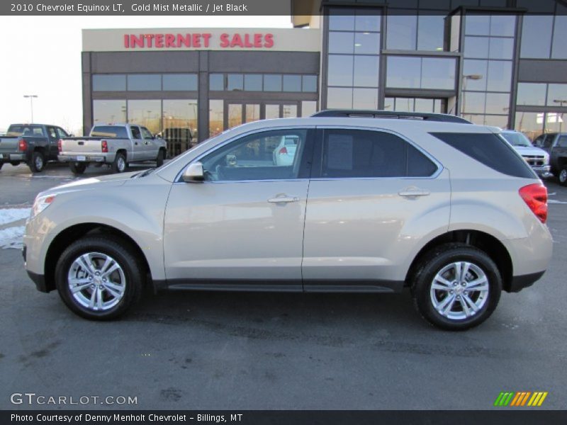 Gold Mist Metallic / Jet Black 2010 Chevrolet Equinox LT