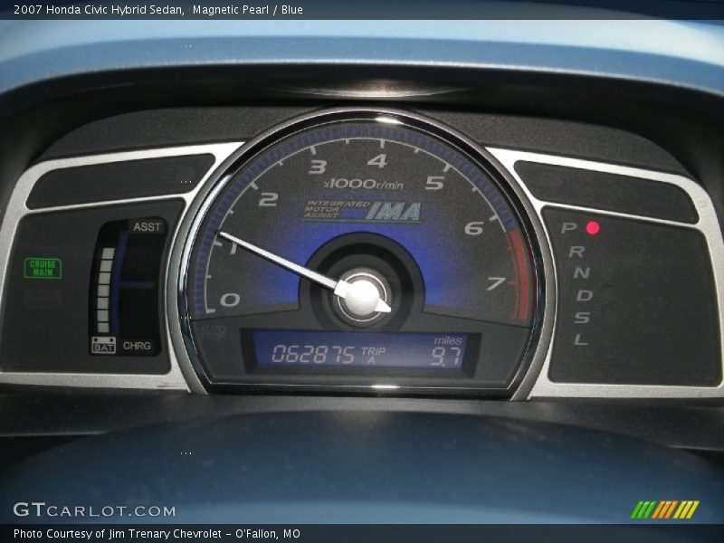 Magnetic Pearl / Blue 2007 Honda Civic Hybrid Sedan