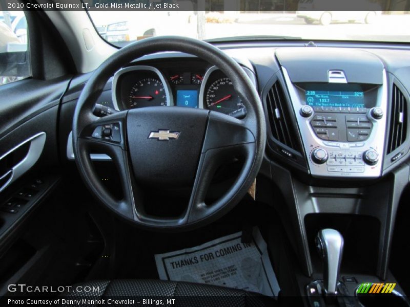 Gold Mist Metallic / Jet Black 2010 Chevrolet Equinox LT