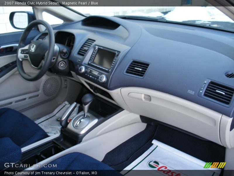 Magnetic Pearl / Blue 2007 Honda Civic Hybrid Sedan