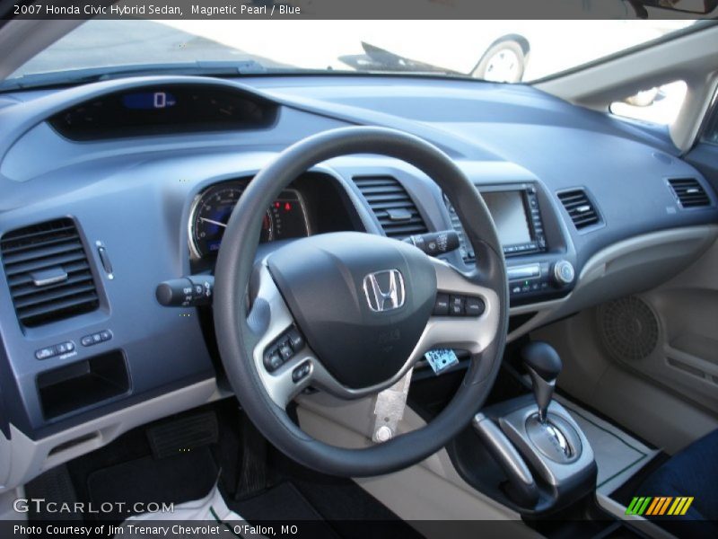 Magnetic Pearl / Blue 2007 Honda Civic Hybrid Sedan