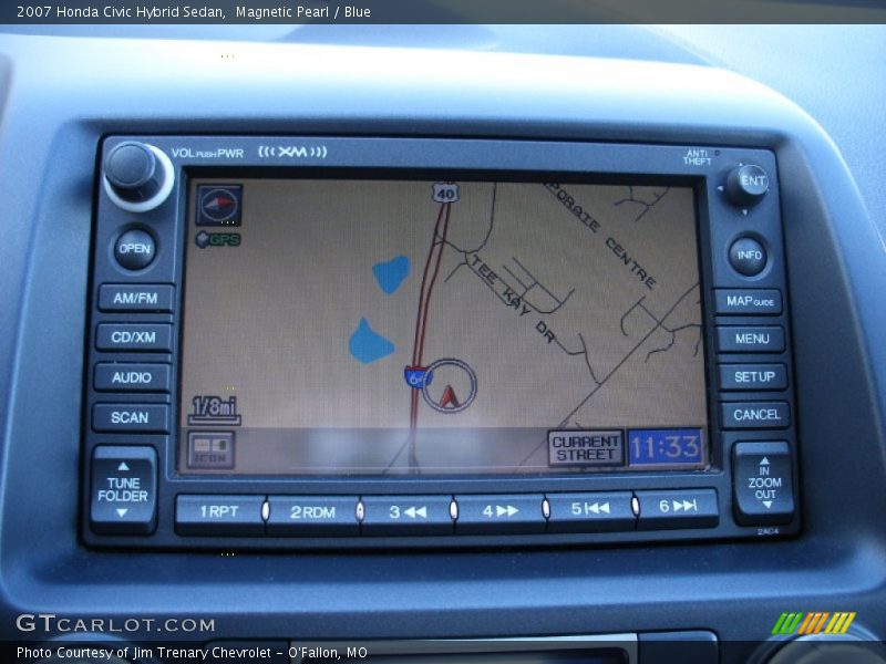 Magnetic Pearl / Blue 2007 Honda Civic Hybrid Sedan