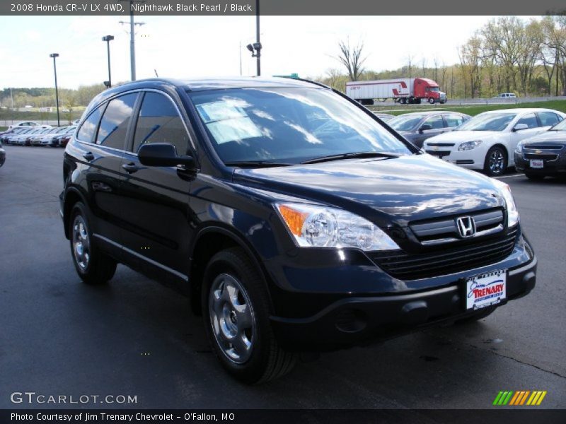 Nighthawk Black Pearl / Black 2008 Honda CR-V LX 4WD