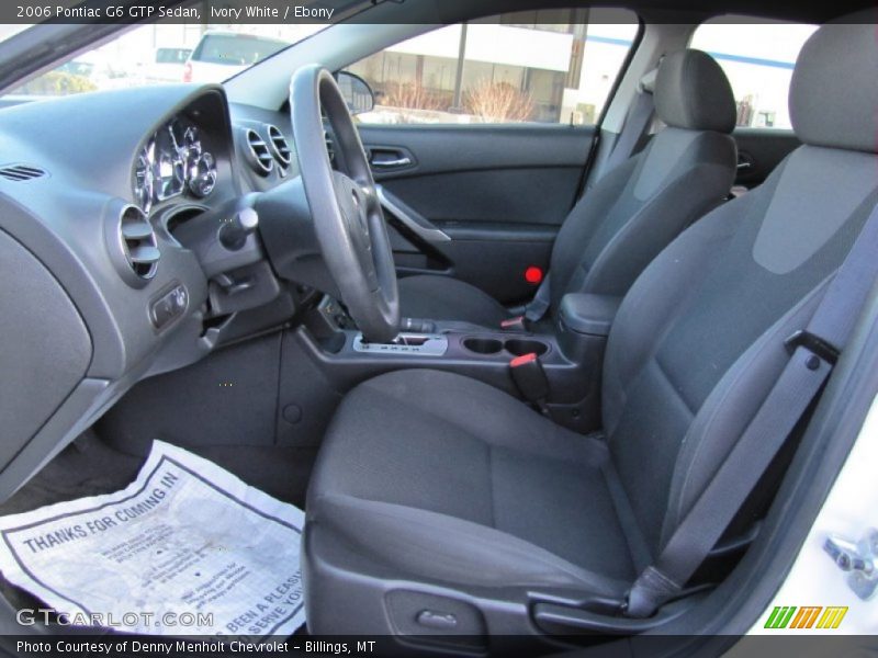 Ivory White / Ebony 2006 Pontiac G6 GTP Sedan