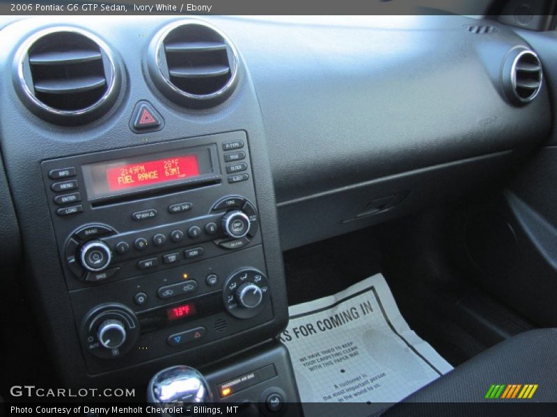 Ivory White / Ebony 2006 Pontiac G6 GTP Sedan