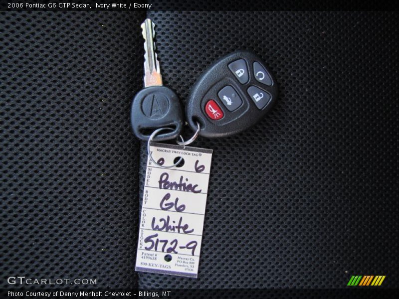 Ivory White / Ebony 2006 Pontiac G6 GTP Sedan