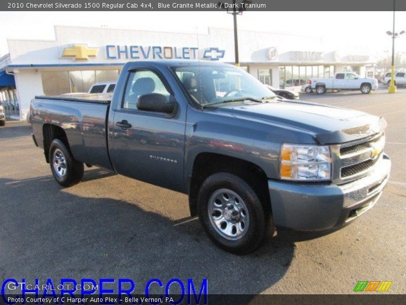 Blue Granite Metallic / Dark Titanium 2010 Chevrolet Silverado 1500 Regular Cab 4x4