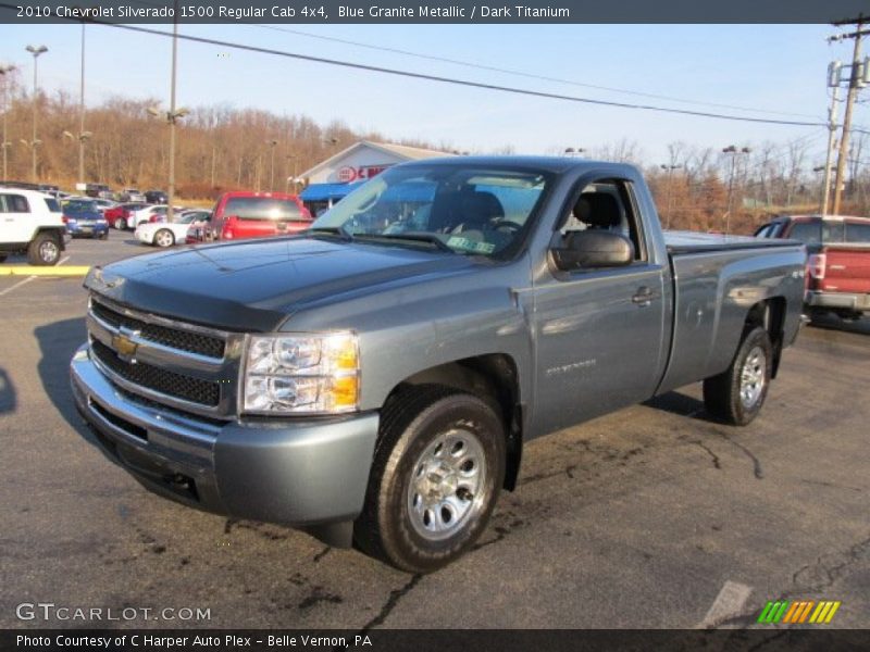 Blue Granite Metallic / Dark Titanium 2010 Chevrolet Silverado 1500 Regular Cab 4x4