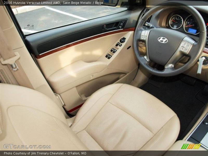 Satin Beige Metallic / Beige 2008 Hyundai Veracruz Limited AWD