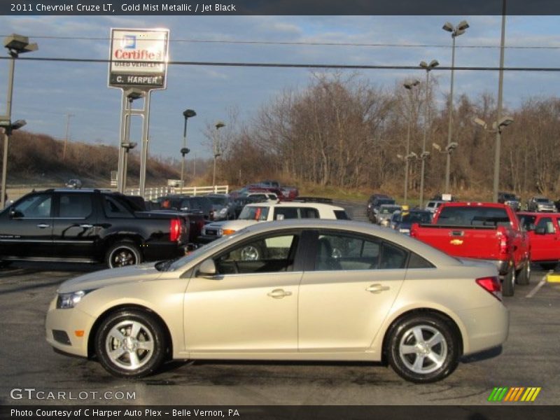 Gold Mist Metallic / Jet Black 2011 Chevrolet Cruze LT