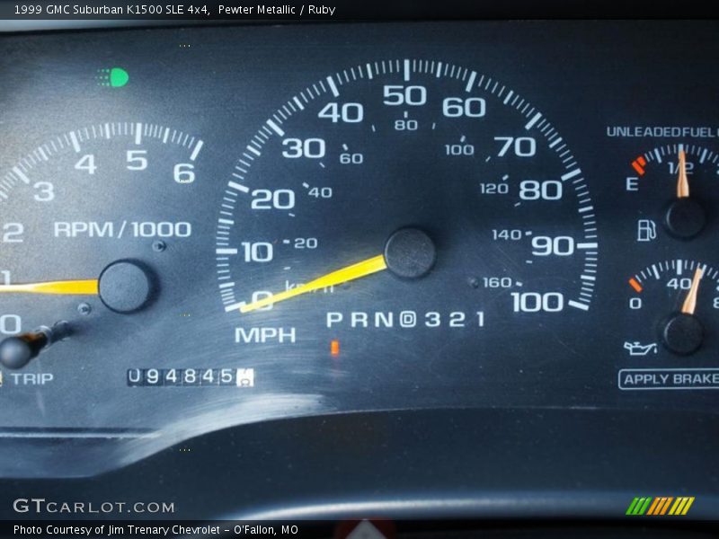 Pewter Metallic / Ruby 1999 GMC Suburban K1500 SLE 4x4