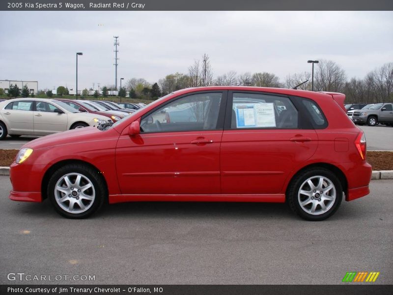 Radiant Red / Gray 2005 Kia Spectra 5 Wagon