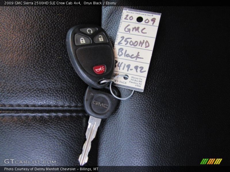 Keys of 2009 Sierra 2500HD SLE Crew Cab 4x4
