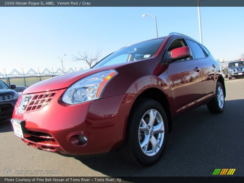 Venom Red / Gray 2009 Nissan Rogue SL AWD